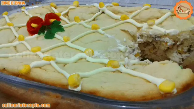 Torta Cremosa de Frango e Cat